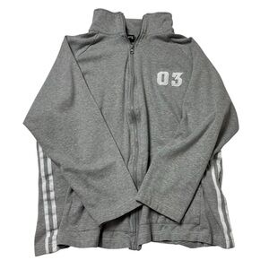03 striped grey full zip sweatshirt